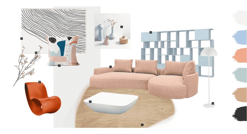 planche ambiance décoration intérieure
