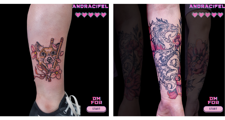 exemples de tatouages raliss par Axelle